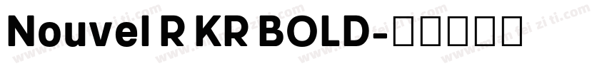 Nouvel R KR BOLD字体转换